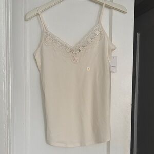 LOFT Cream Lace Detail Camisole